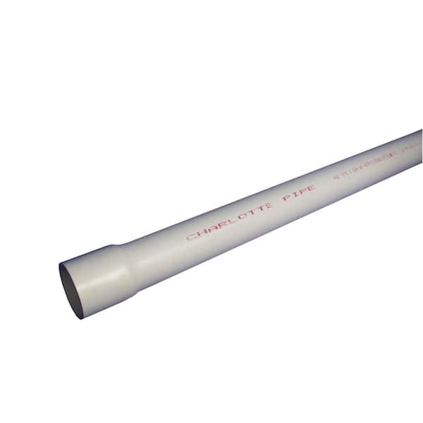 Charlotte Pipe 3 in. x 10 ft. PVC Sch 40 Belled End Pipe