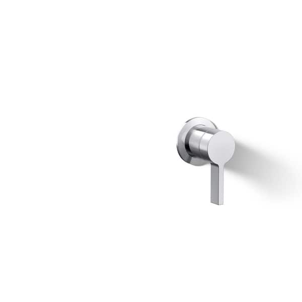 KOHLER Components Wall-Mount Bathroom Sink Faucet Handle in Polished Chrome