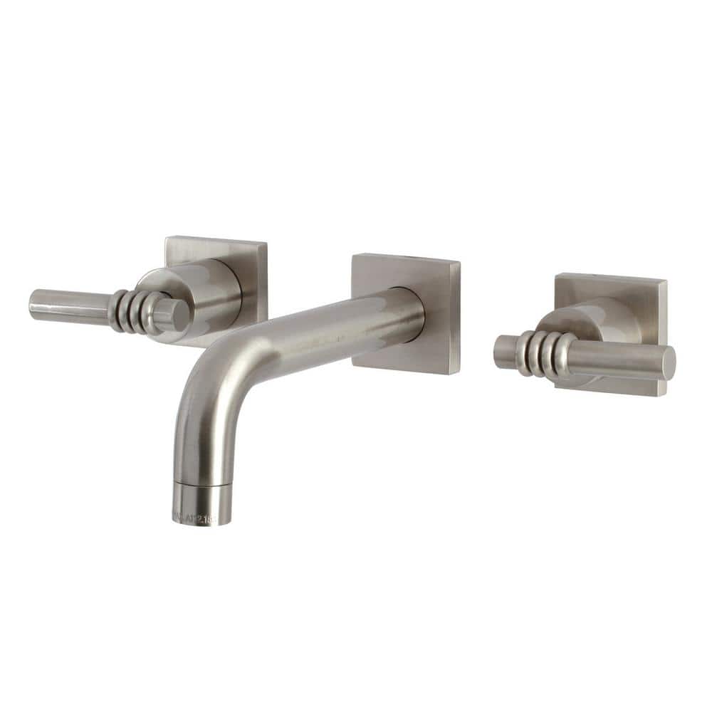 Milano Double Handle Wall Mounted Faucet Bathroom in Brushed Nickel price history on PriceWatchPro