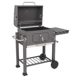 Portable Charcoal Grill in Gray