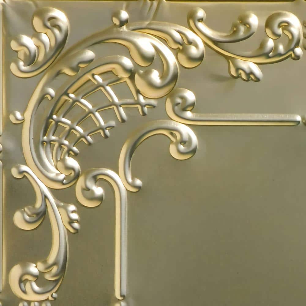 Take Home Sample - Baby's Breath Gold Nugget 1 ft. x 1 ft. Decorative Tin Style Lay-in Ceiling Tile (1 sq. ft./Case) price history on PriceWatchPro