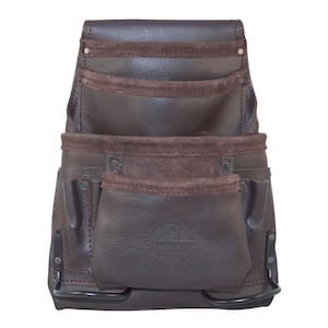10-Pocket Oil Tanned Leather Nail and Tool Pouch