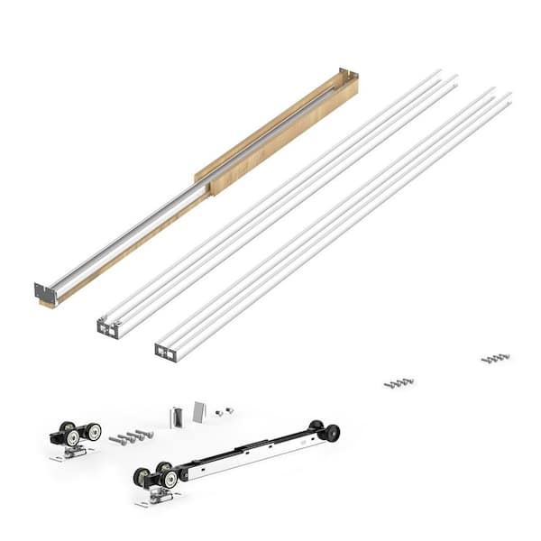 Pocket Door Frame Kit for 24-36 in. W 80 in. H Doors Soft-Close Smooth Quiet Slide Easy Install Galvanized Steel