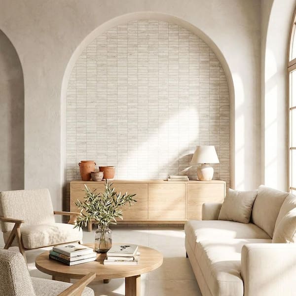 Bedrosians Sensi Roma 1 in. x 4 in. Satin Porcelain Mosaic Floor