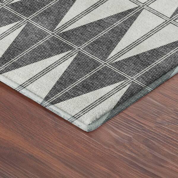 Mayfield Premium Machine Washable Abstract AMF2415 Ivory 10 ft. x 14 ft. Area Rug