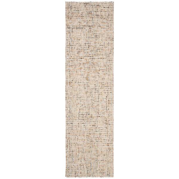 Abstract 2 ft. x 22 ft. Gold/Blue Speckled Runner Rug