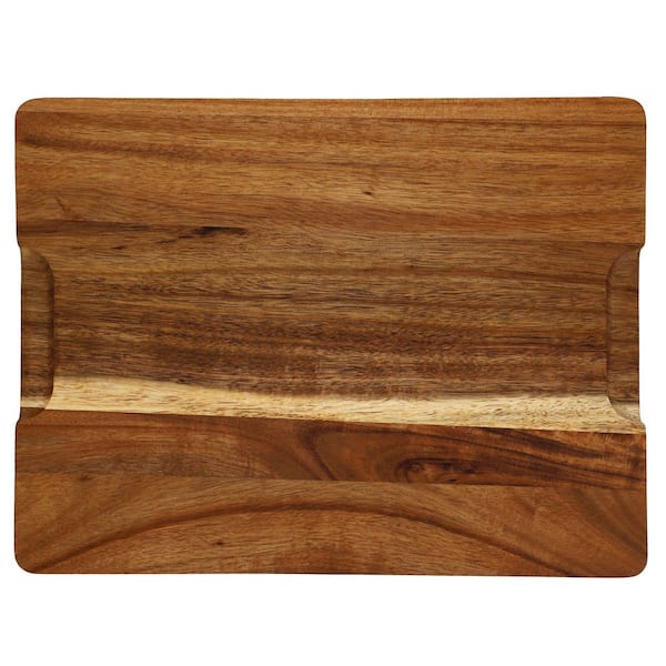 3 Piece Acacia Wood Cutting Board Set with Base