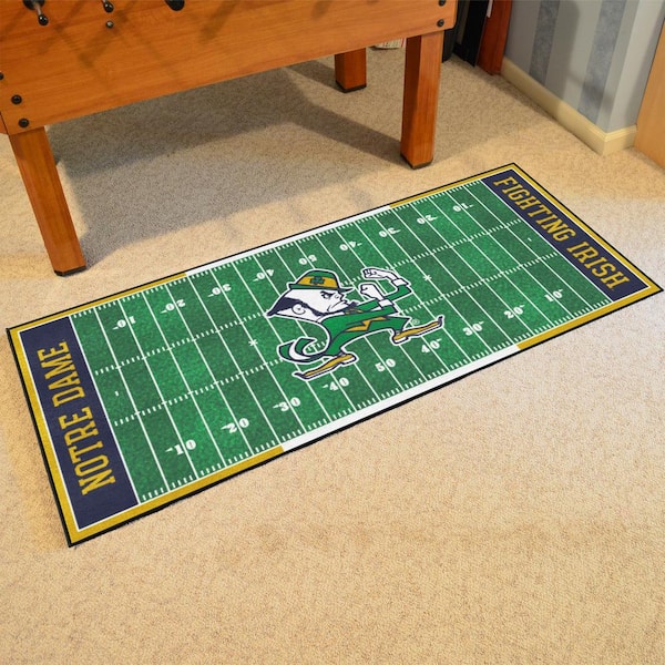 Notre Dame University 3 ft. x 6 ft. Football Field Runner Rug