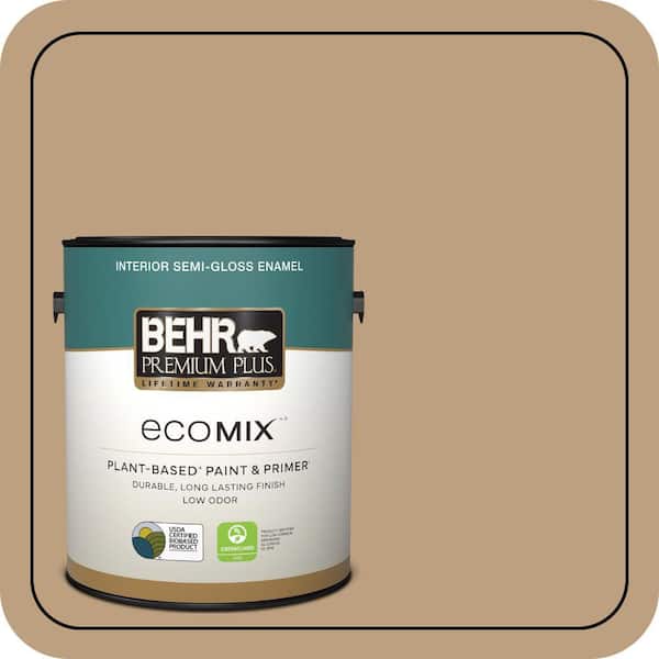 1 gal. #N270-4 Oxford Street Semi-Gloss Enamel EcoMix Plant-Based Interior Paint & Primer