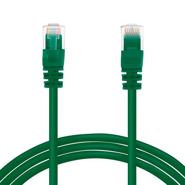 GearIt 0.5 ft. Cat5e RJ45 Ethernet LAN Network Patch Cable - Green (8-Pack)