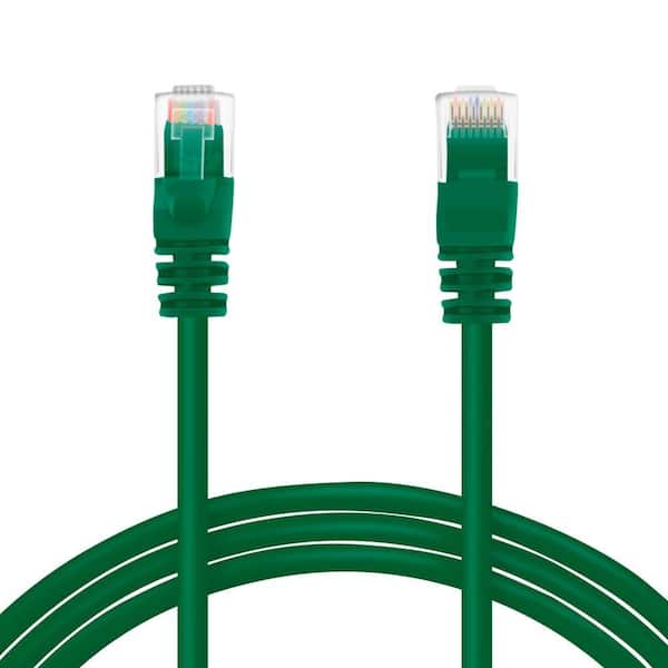 GearIt 10 ft. Cat5e RJ45 Ethernet LAN Network Patch Cable - Green (16-Pack)
