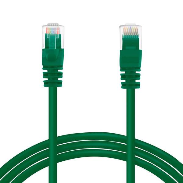 GearIt 15 ft. Cat6 RJ45 Ethernet LAN Network Patch Cable - Green (16-Pack)