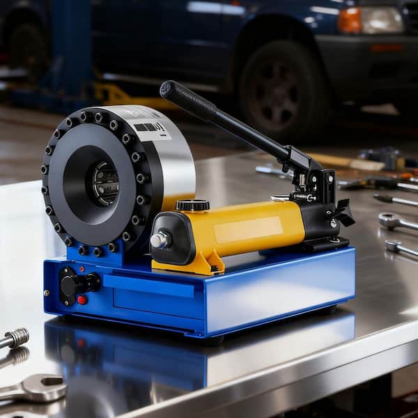 High Pressure Hydraulic Hose Crimper, for Oil Pipes, Hose Crimping Tool with 8 Dies & 0.24 in.-1.1 in. Crimping Range