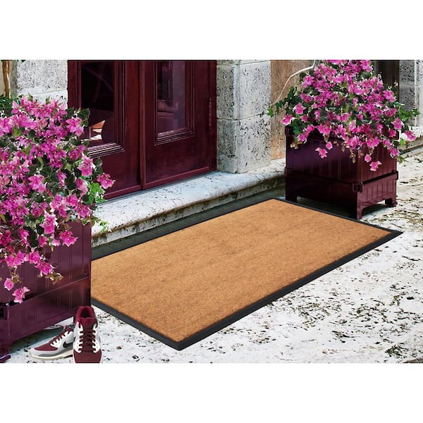 A1 Home Collections A1HC Beige 18 in. x 30 in. Natural Coir Heavy