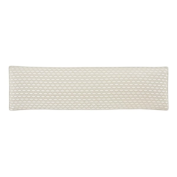 Unbranded Melbourne Polyester Ivory Bolster Decorative Throw Pillow 15 in. x 52 in.