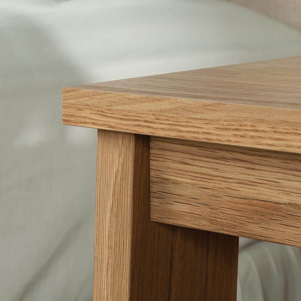 Timber Oak 1-Drawer Nightstand with Open Shelf