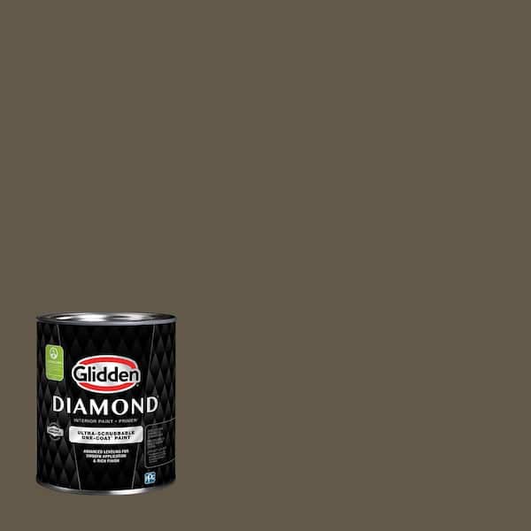Glidden Diamond 1 qt. PPG1000-7 Chocolate Lab Satin Interior Paint with Primer