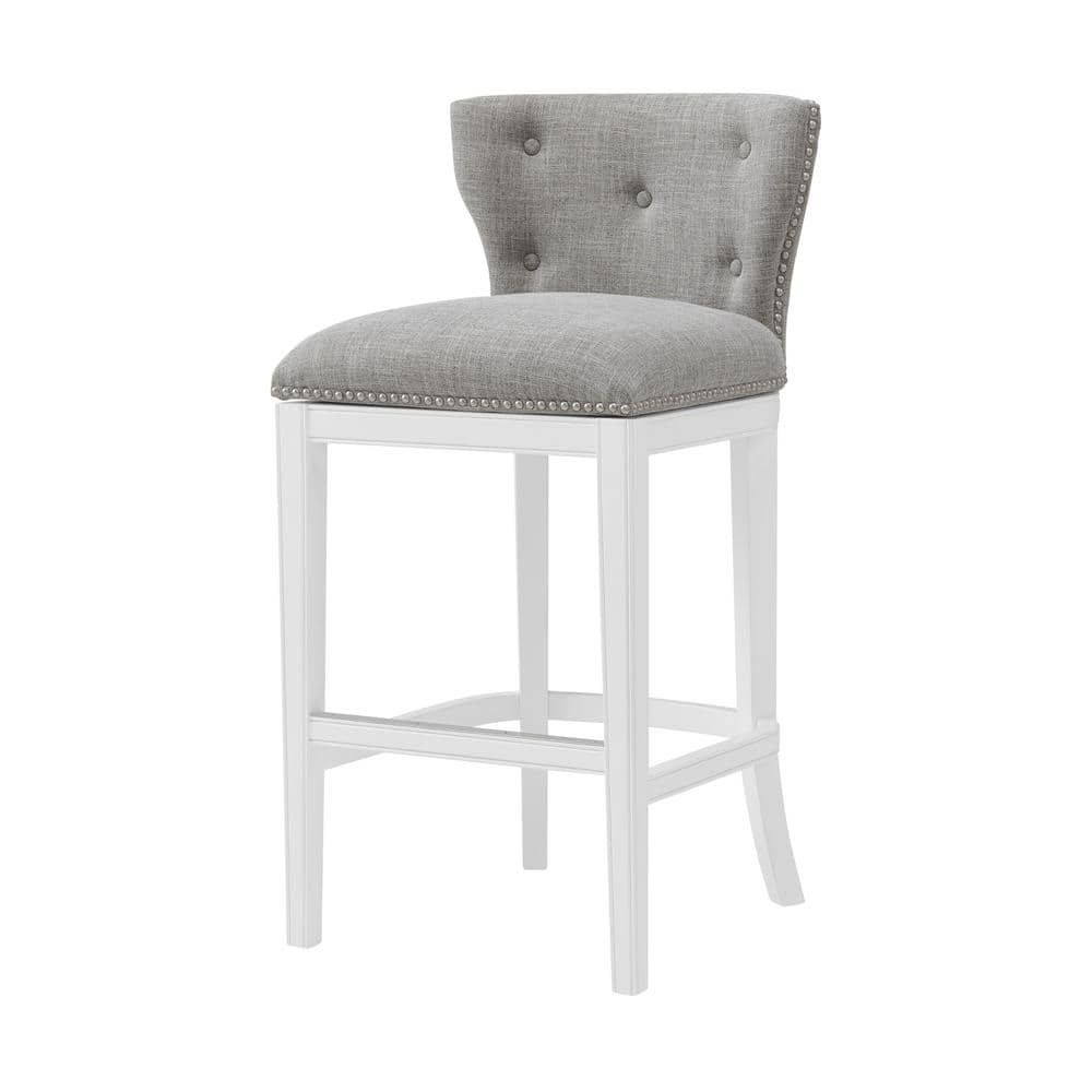 Miranda Swivel Bar Height Stool White - Alaterre Furniture