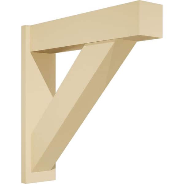 Ekena Millwork Traditional 7 in. W x 30 in. H x 30 in. D Signature Urethane Polyurethane Outlooker with Block Ends