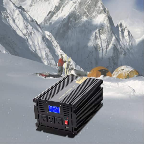 2500-Watt Power Inverter Modified Sine Wave Inverter 12-Volt with LCD Display Remote Controller LED Indicator for RV Car