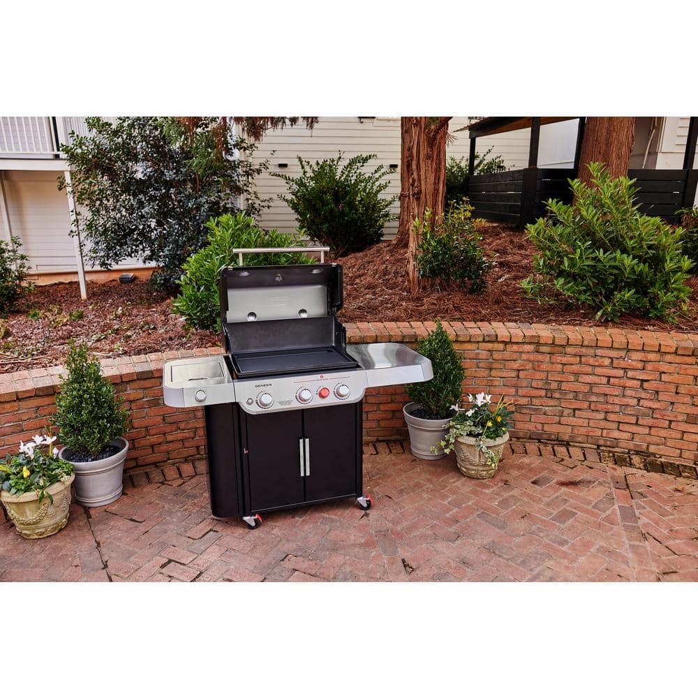 Black Carbon Steel Rust-Resistant Griddle Insert for Genesis 300 Series