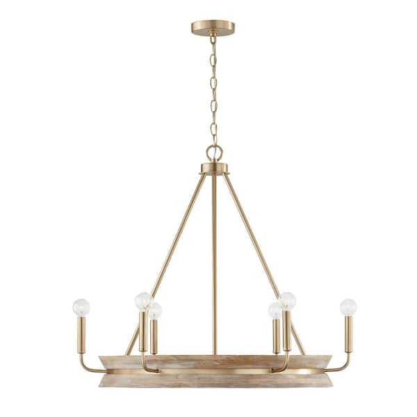 Capital Lighting Fixture Company Finn 31 in. 6-Light White Wash