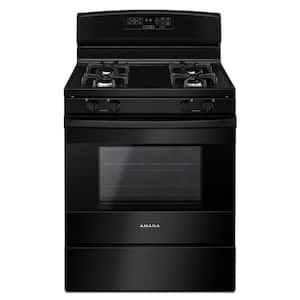 5.0 cu. ft. Gas Range in Black