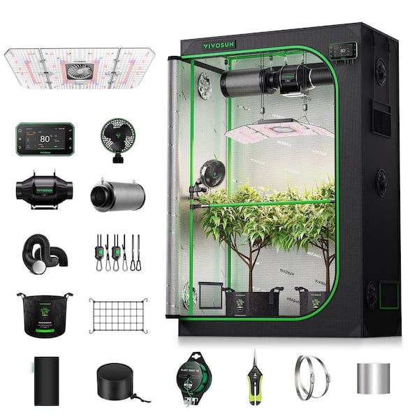 4 ft. x 2 ft. Pro Grow Tent Kit with 240W Full Spectrum Aerolight, E42A+ GrowHub, Ventilation Automation System