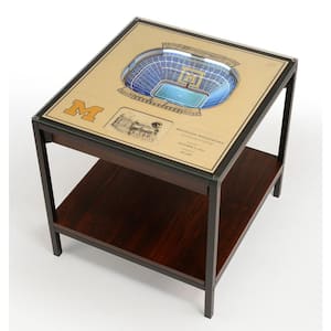 NCAA Michigan Wolverines 23 in. x 22 in. 25-Layer StadiumViews Lighted End Table - Michigan Stadium