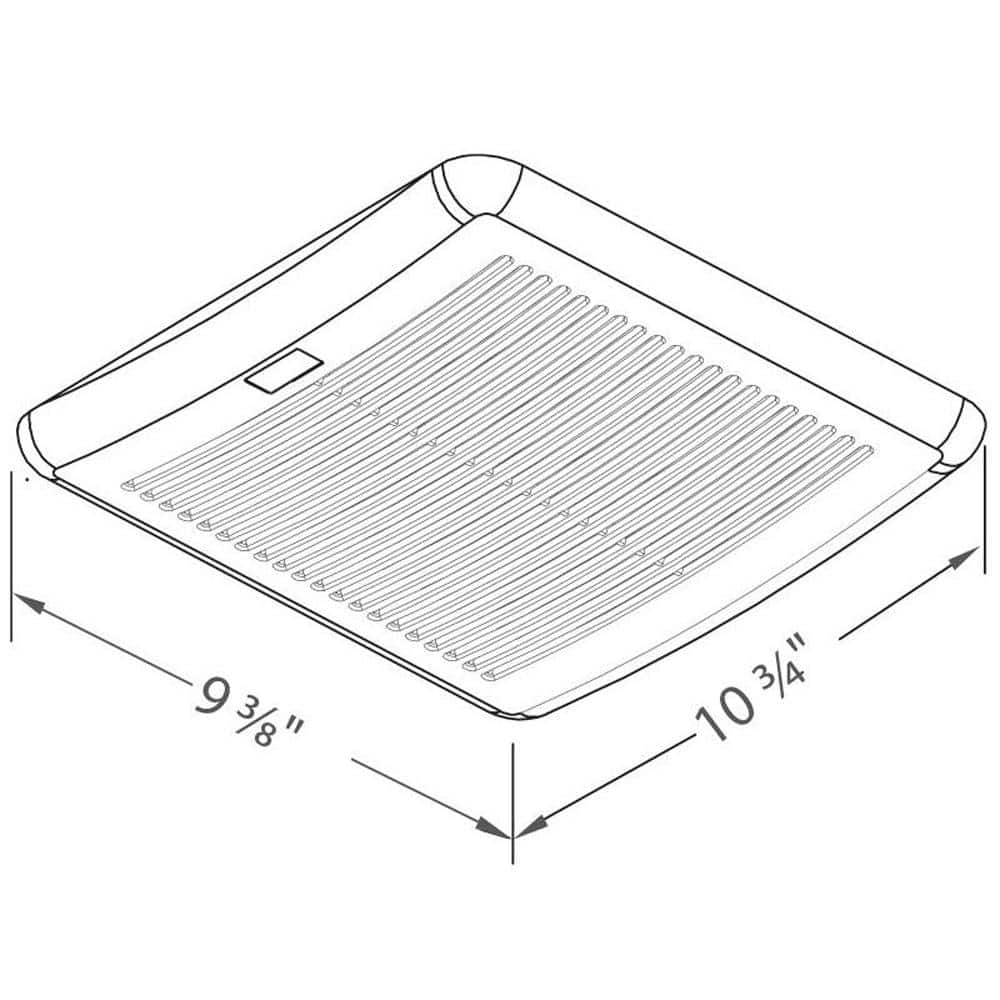White Galvanized Steel 50 CFM Exhaust Bath Fan
