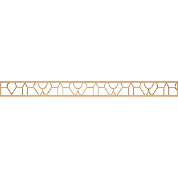 Ekena Millwork Whitechapel Fretwork 0.25 in. D x 46.375 in. W x 4 in. L MDF Wood Panel Moulding