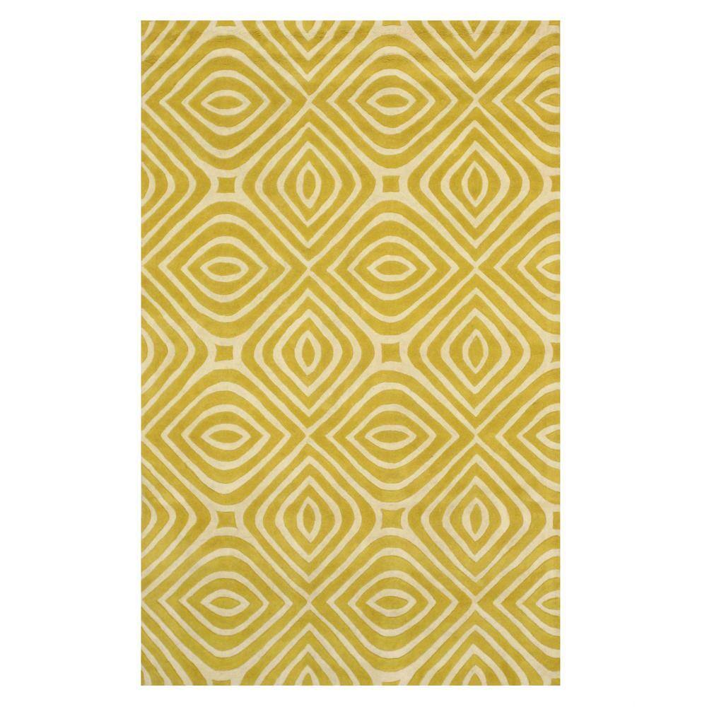 EORC Marla 8 ft. x 10 ft. Yellow Transitional Area Rug ME106YL8X10 ...