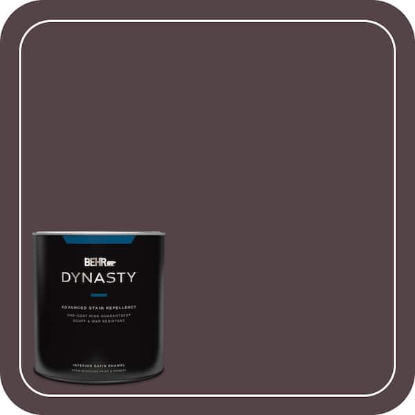 BEHR DYNASTY 1 qt. Home Decorators #HDC-FL14-9 Black Raspberry Satin Enamel Interior Stain-Blocking Paint and Primer