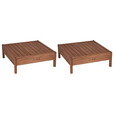 Square Wood Outdoor Coffee Tables Patio Tables The Home Depot