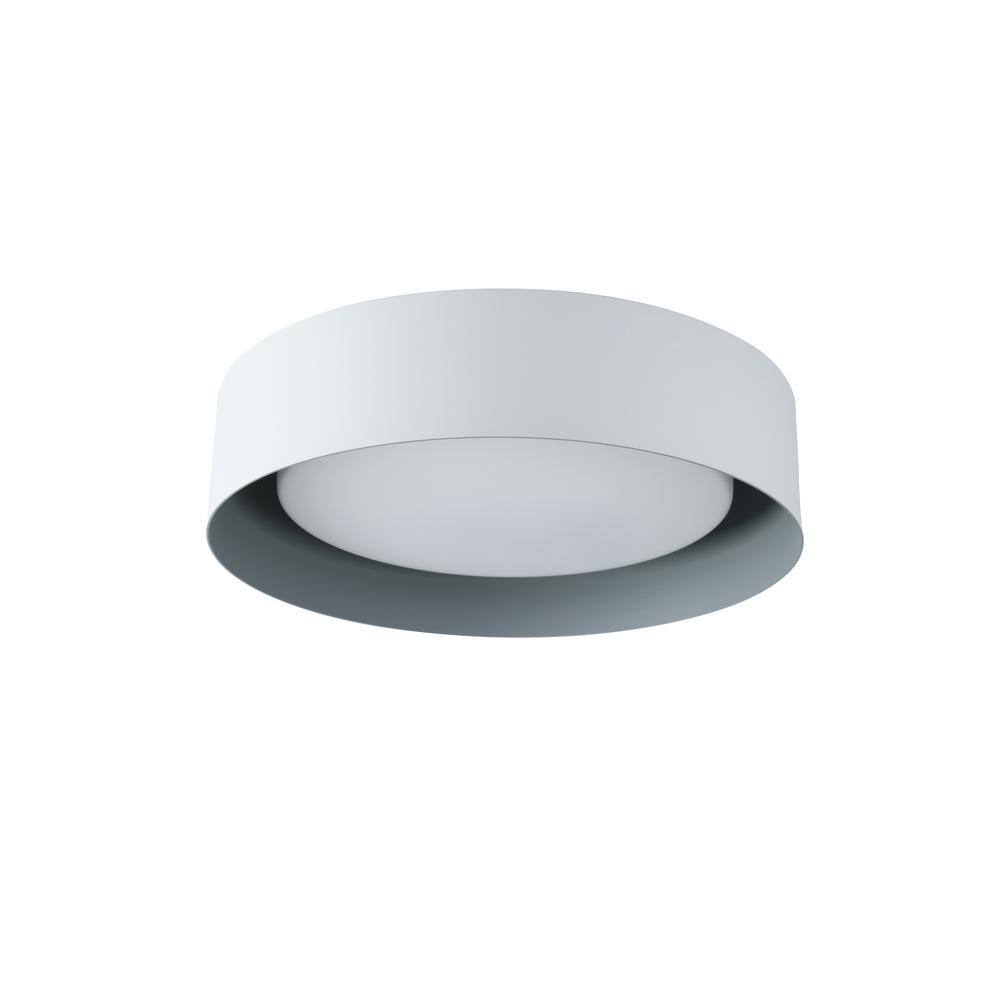 Bromi Design Lynch 15.75 In. White And Gray Flush Mount B4106WG - The ...