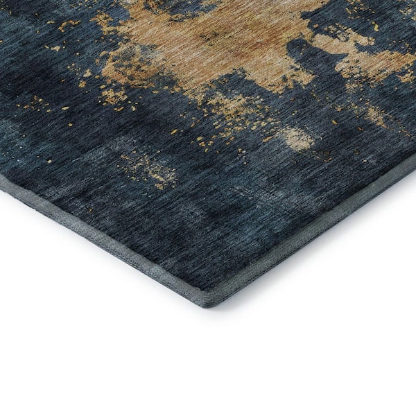 Mayfield Premium Machine Washable Abstract AMF1072 Blue 9 ft. x 12 ft. Area Rug