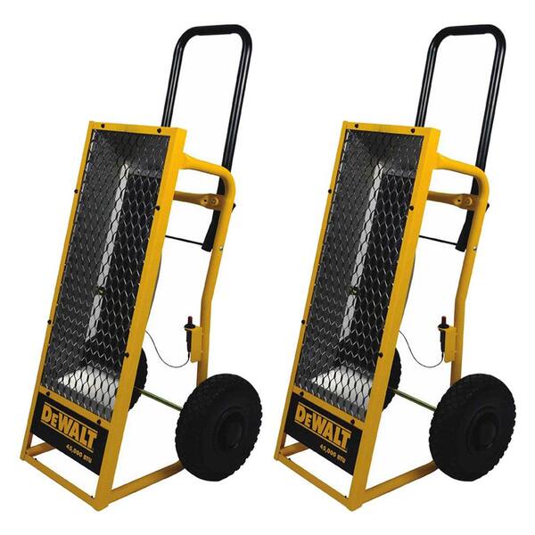 DEWALT 45000 BTU Heavy-Duty Radiant Propane Portable Job Site Heater (2-Pack)
