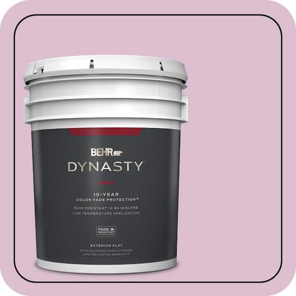 BEHR DYNASTY 5 gal. #690C-3 Delicate Bloom Flat Exterior Stain-Blocking Paint & Primer