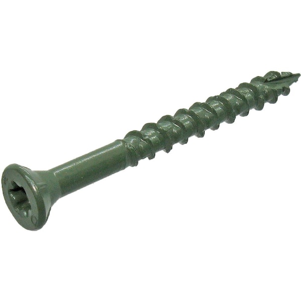 #9 x 2 in. Green Exterior Self-Starting Torx Flat-Head Wood Deck Screws (5 lb./453-Piece)