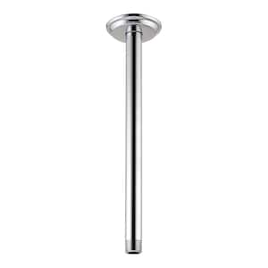 12 in. Ceiling Mount Shower Arm and Flange, Polished Chrome