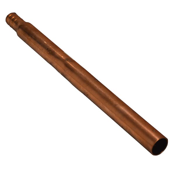 1/2 in. x 8 in. Crimp PEX (F1807) Copper Stub Out Straight, Open End, without Mounting Flange