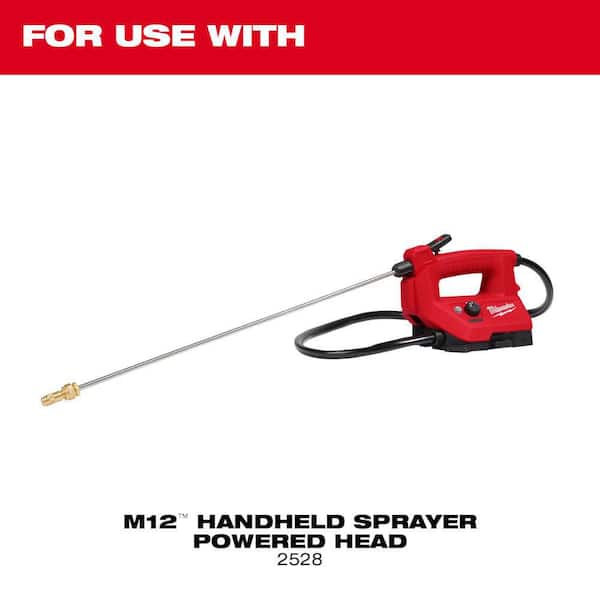 Milwaukee M12 12-Volt 2 gal. Lithium-Ion Cordless Handheld Sprayer Kit with 2.0 Ah Battery and Charger, Extra 2 gal. Tank