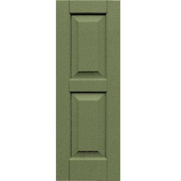 Winworks Wood Composite 12 in. x 34 in. Raised Panel Shutters Pair #660 Weathered Shingle