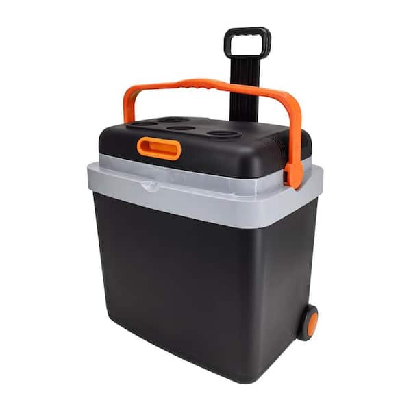Justincity 35 qt. Electric Car cooler and Warmer with Draw Bar and