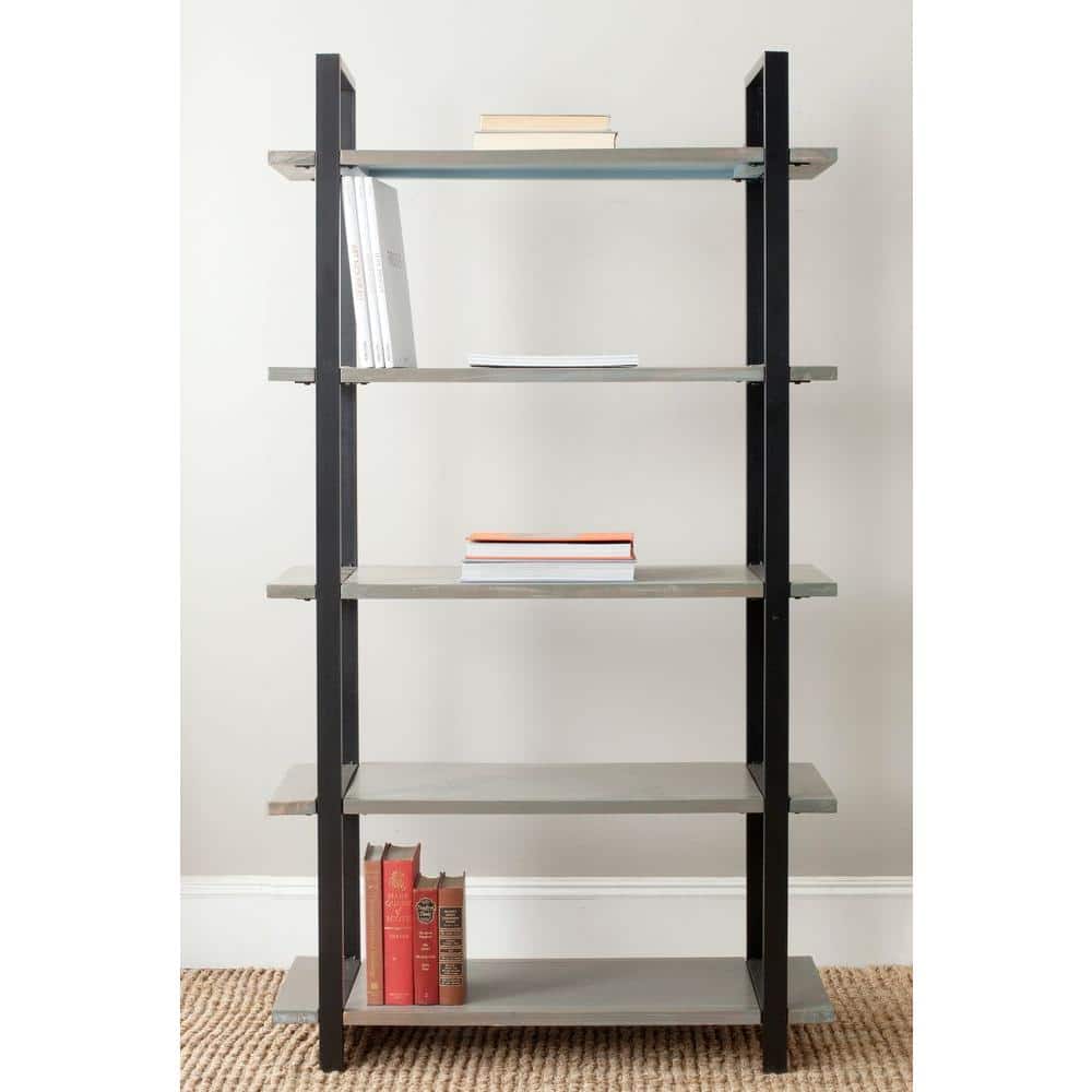Scott 65" Gray Elm Wood 5-Tier Etagere