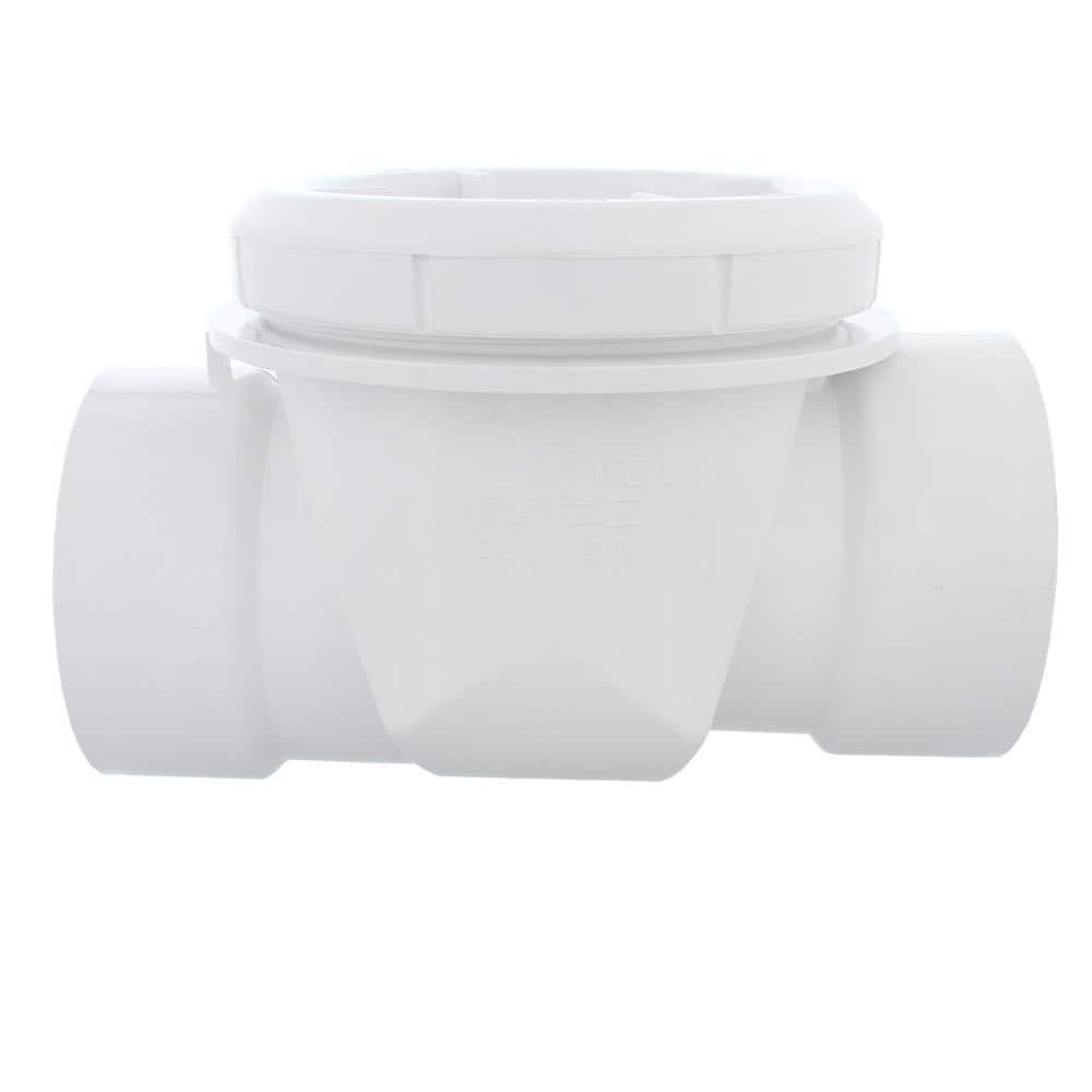 Jones Stephens B04400 4 Pvc Backwater Valve - White