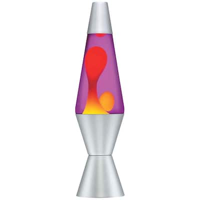14.5 in. Classic Lamp - Yellow Wax/Purple Liquid/Silver Base and Cap