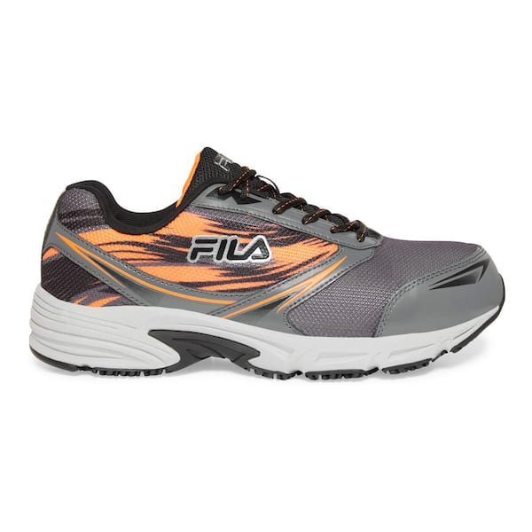 Fila Men's Memory Meiera 2 Slip Resistant Athletic Shoes - Composite Toe - Orange Size 9(M)