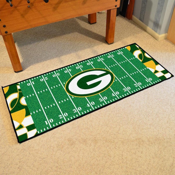 : Fanmats 23121 Green Bay Packers Ticket Design Runner Rug -  30in. x 72in. | Sports Fan Area Rug, Home Decor Rug and Tailgating Mat :