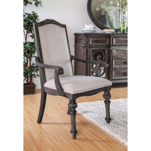 Willadeene Natural Tone Upholstered Dining Arm Chair (Set of 2)